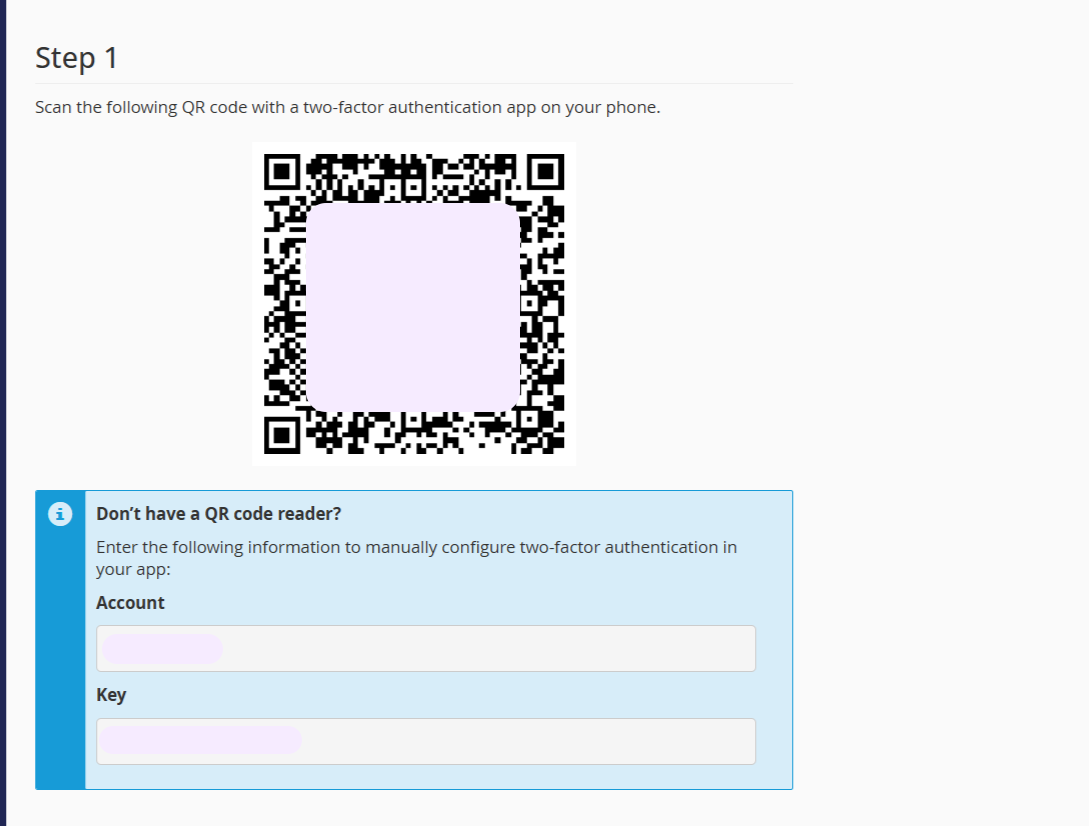 Step 3 - Scan QR code